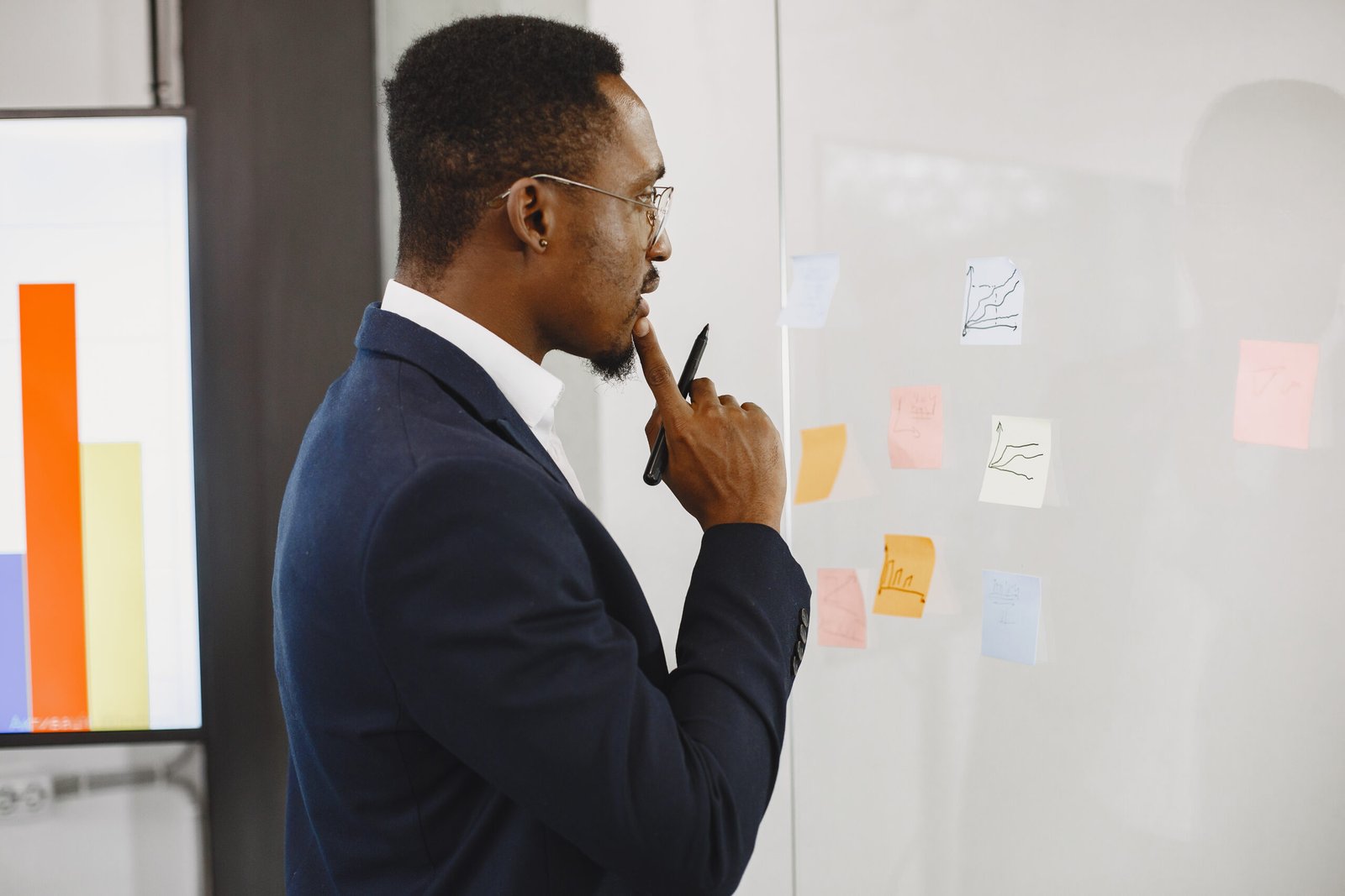 elegant african man in the office